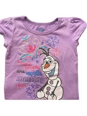 Disney Frozen Olaf Child Short Sleeve.   T-shirt Size 4T